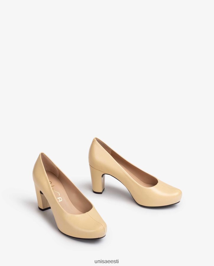 Unisa 88PPB4585 nahast pumbad õmblusdetailid naised beež