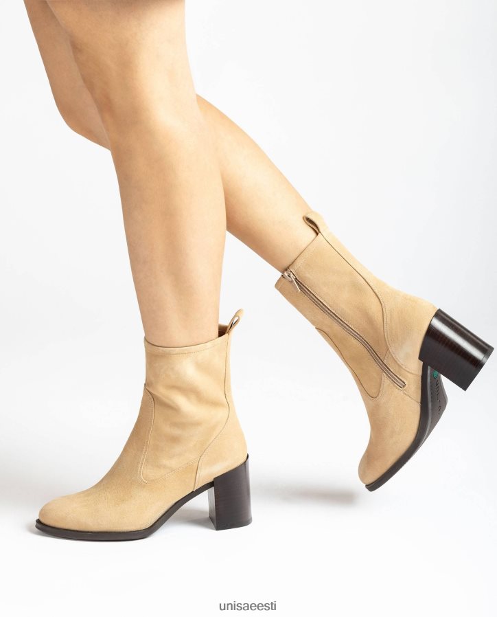 Unisa 88PPB41007 kõrge kontsaga poolsaabas naised beež