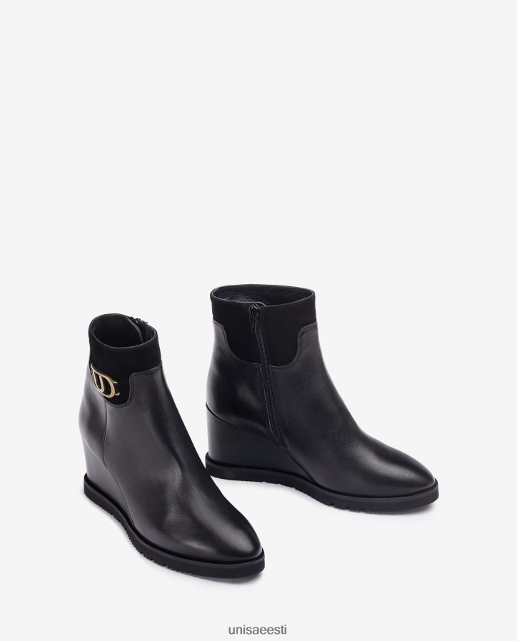 Unisa 88PPB41009 kõrge kiiluga poolsaabas naised must