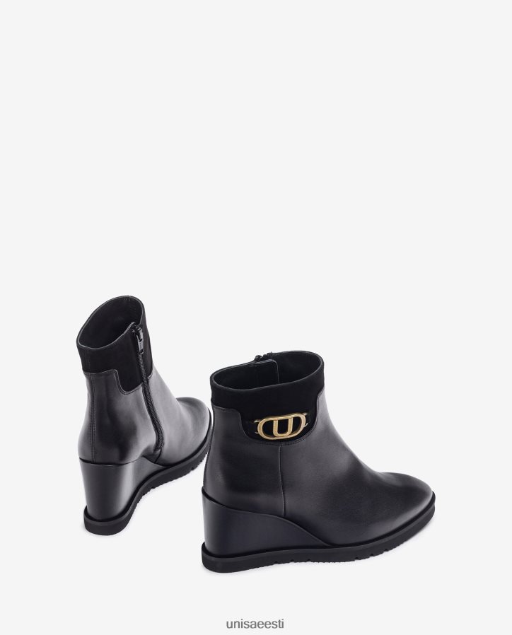 Unisa 88PPB41009 kõrge kiiluga poolsaabas naised must