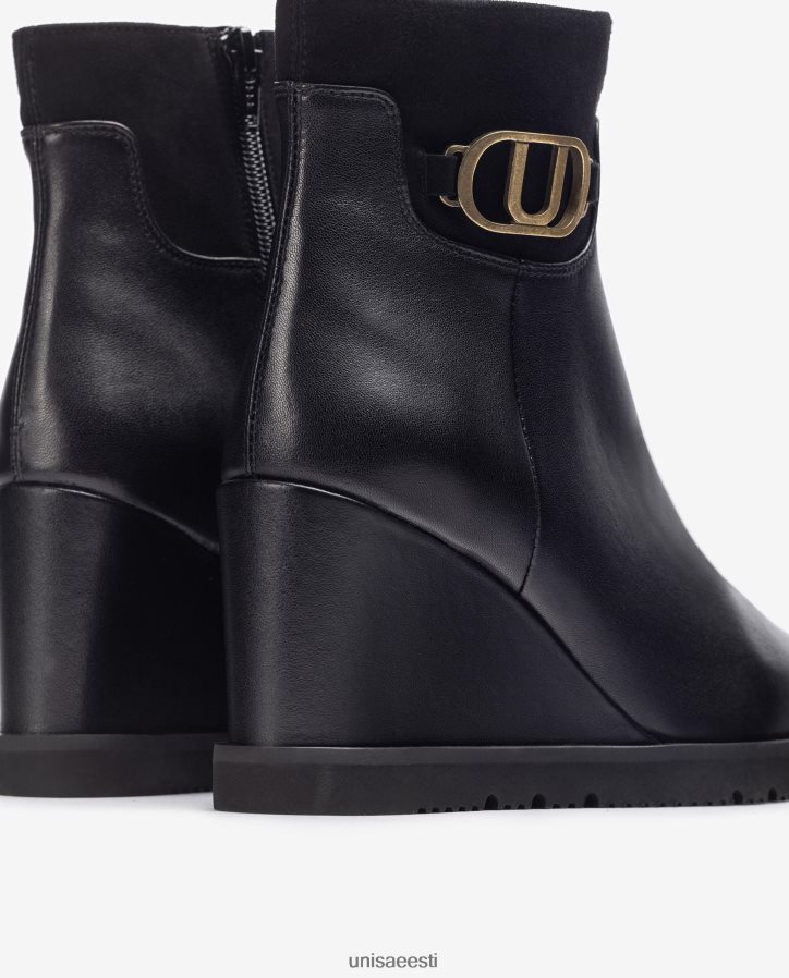 Unisa 88PPB41009 kõrge kiiluga poolsaabas naised must