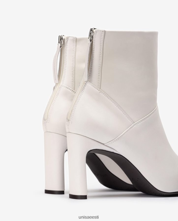 Unisa 88PPB41014 kandilise varbaga kõrge kontsaga poolsaabas naised valge