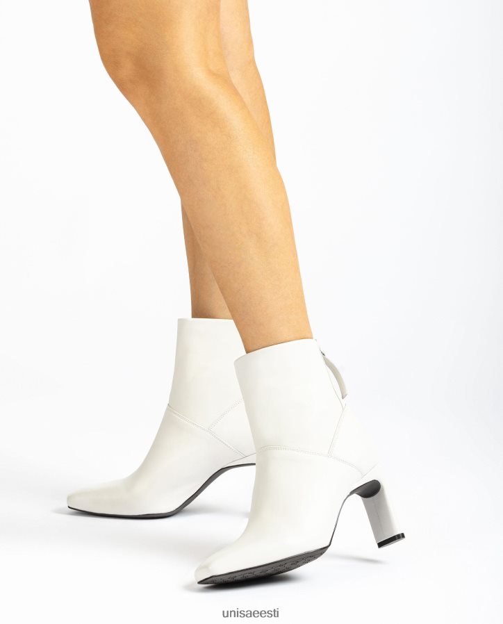 Unisa 88PPB41014 kandilise varbaga kõrge kontsaga poolsaabas naised valge