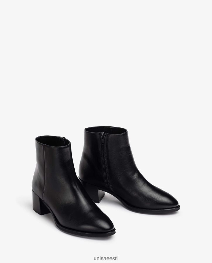 Unisa 88PPB41020 nahast sisemise lukuga poolsaapad naised mood