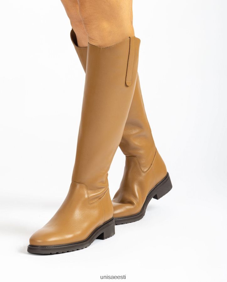 Unisa 88PPB41022 tõmbluku ja kinnitusega saapad taga naised pruun