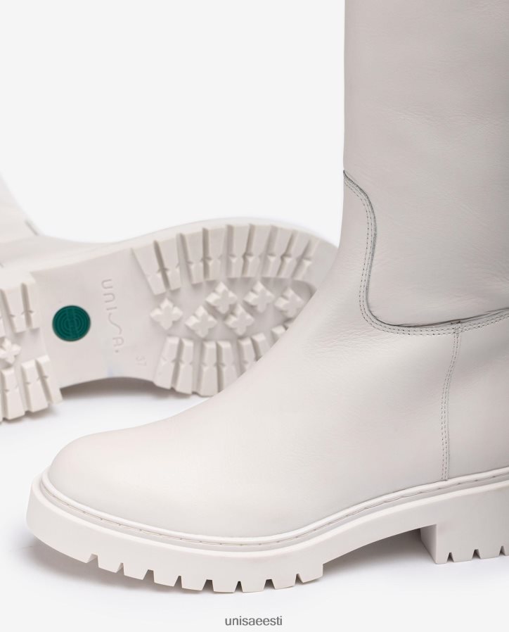 Unisa 88PPB41049 roomiku tallaga nahast saapad naised valge
