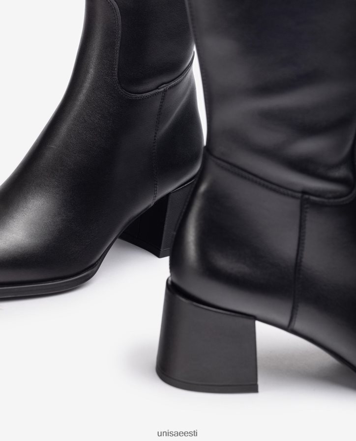 Unisa 88PPB41054 laia kontsaga kandiline varvasaabas naised must