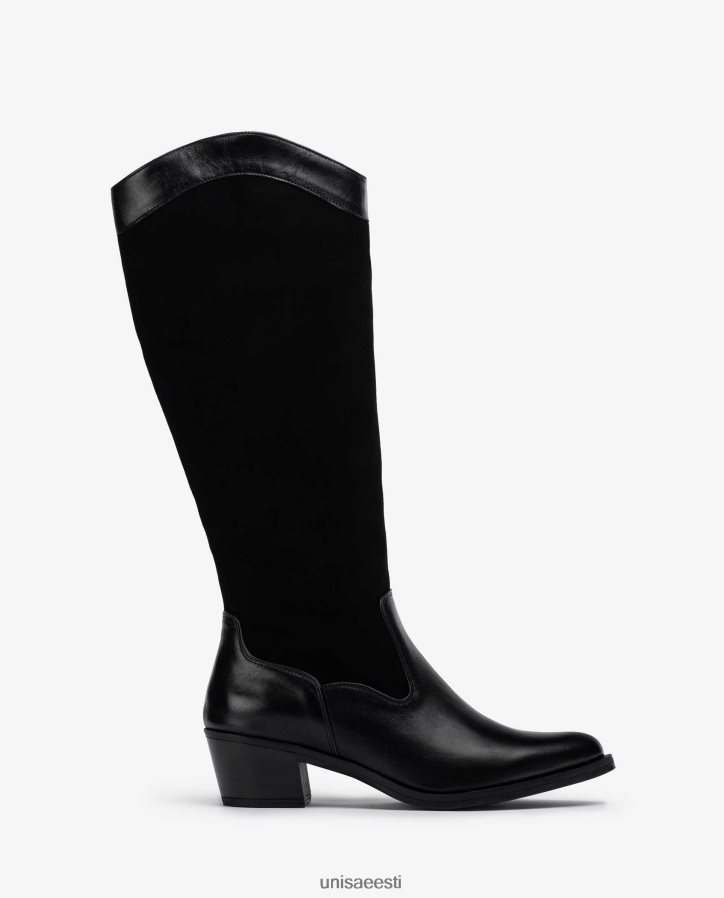 Unisa 88PPB41055 kauboi stiilis sisemise lukuga poolsaapad naised mood