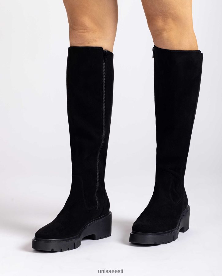 Unisa 88PPB41062 sisemise lukuga saapad naised must