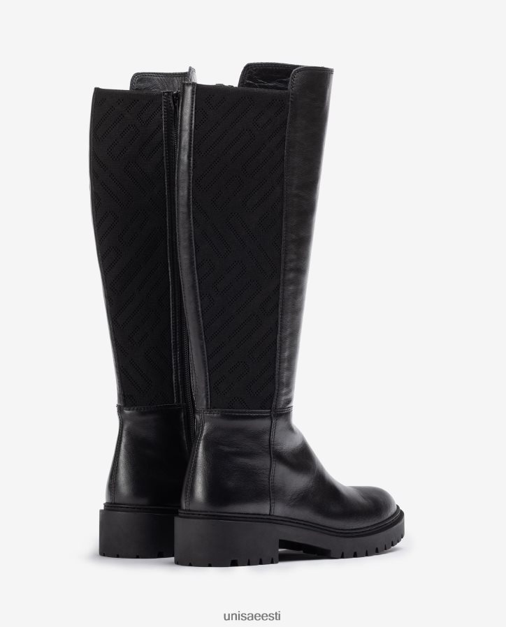 Unisa 88PPB41065 mustrilise stretškangaga nahast saapad naised graatsiline