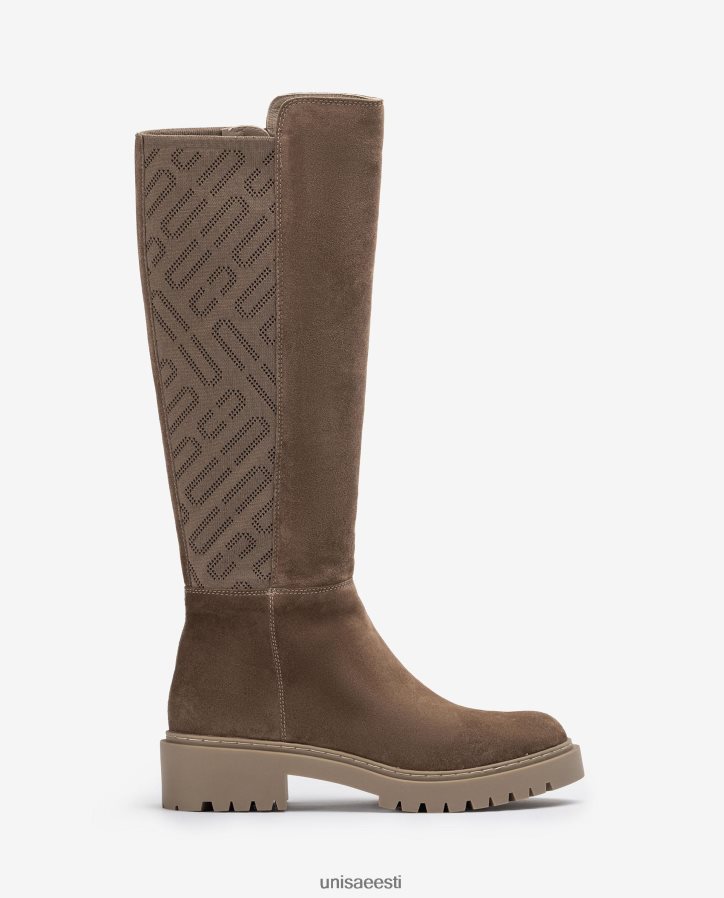 Unisa 88PPB41066 seemisnahast saapad mustrilise stretškangaga naised mood