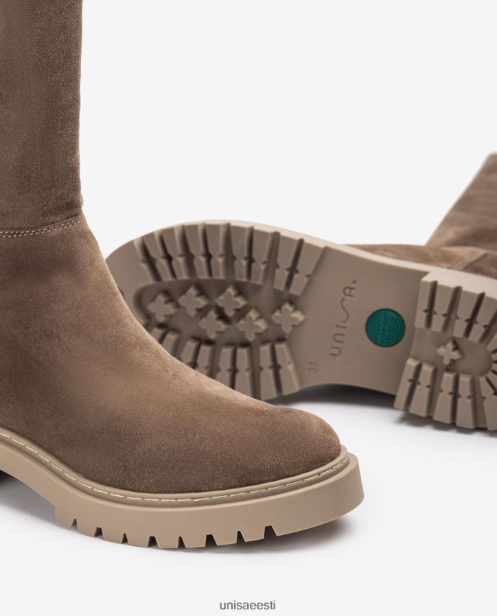 Unisa 88PPB41066 seemisnahast saapad mustrilise stretškangaga naised mood