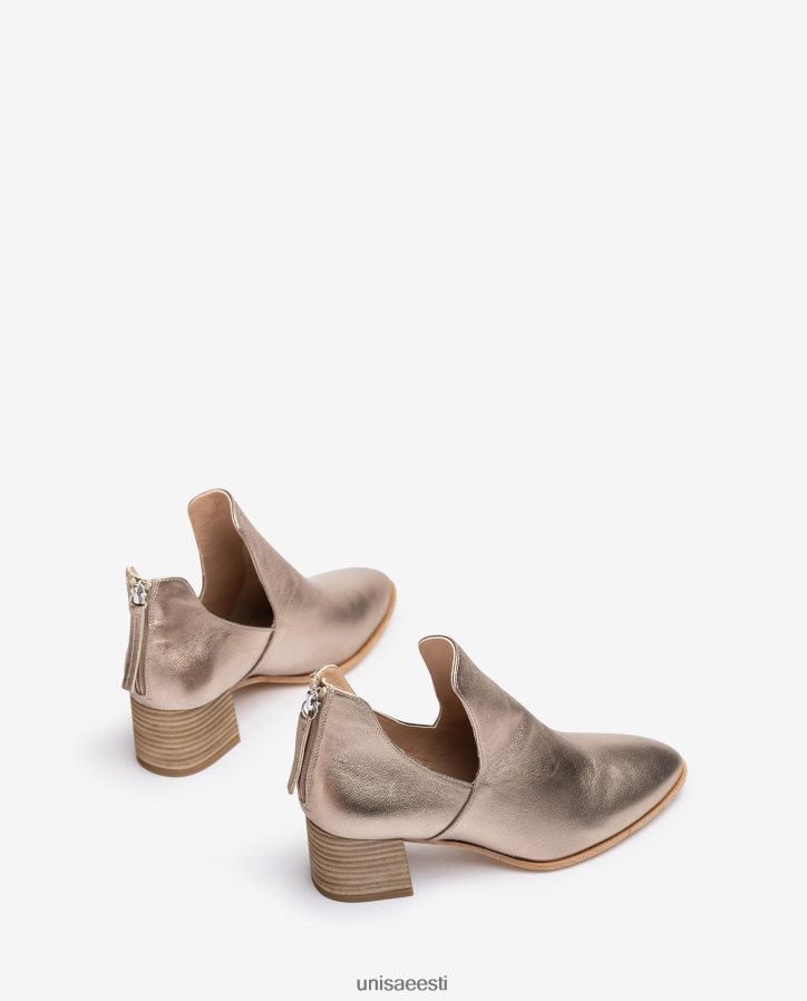 Unisa 88PPB4852 metallilise efektiga nahast poolsaabas naised pronksist