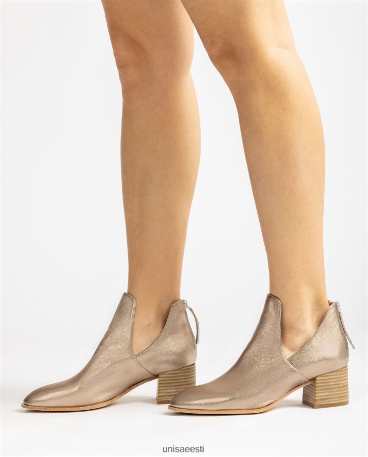 Unisa 88PPB4852 metallilise efektiga nahast poolsaabas naised pronksist