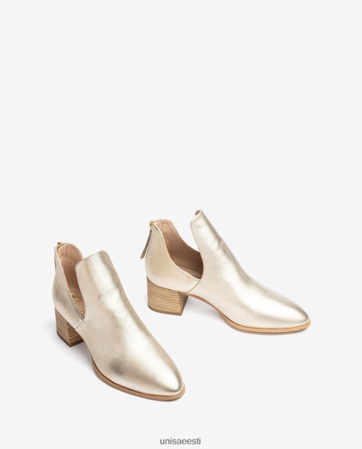 Unisa 88PPB4873 metallilise efektiga nahast poolsaabas naised kullast