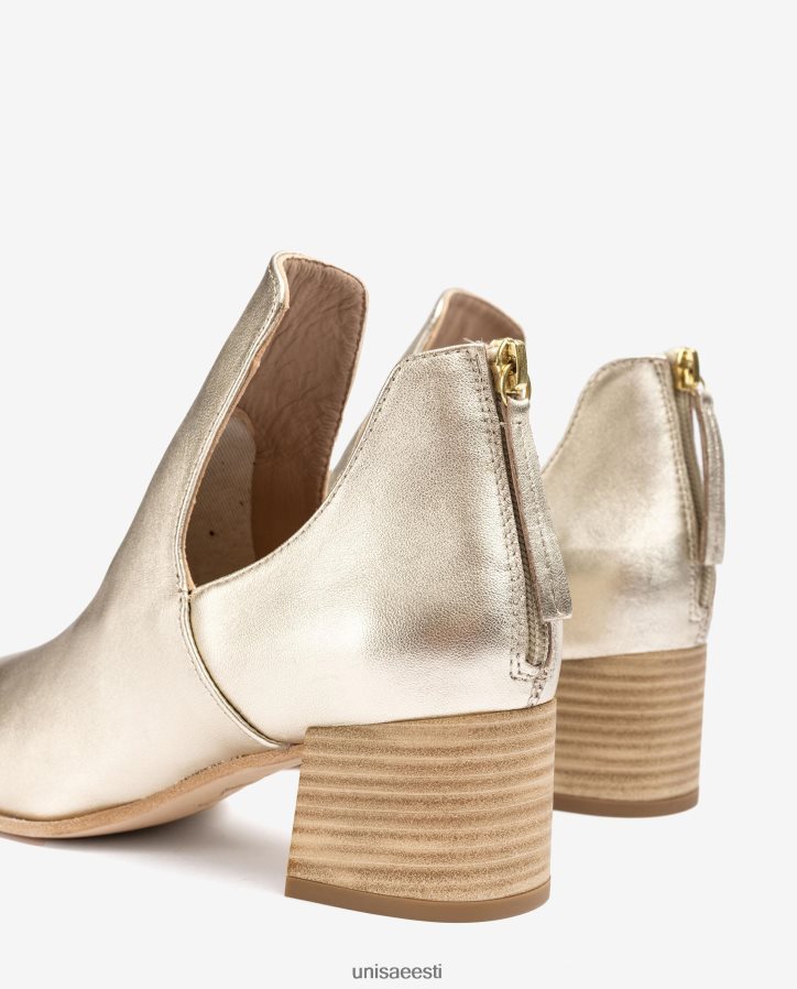 Unisa 88PPB4873 metallilise efektiga nahast poolsaabas naised kullast