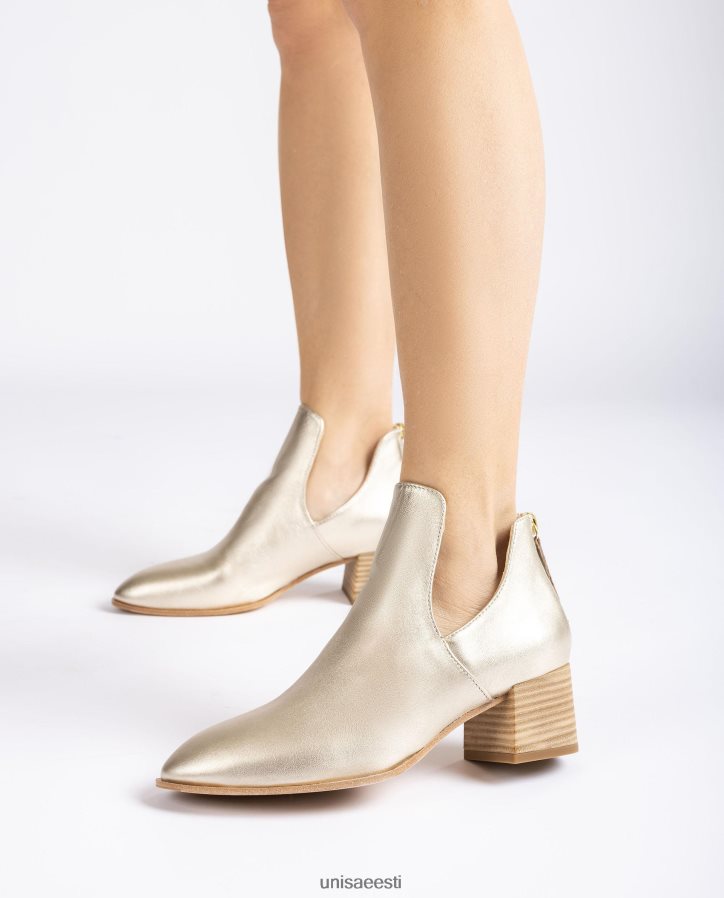 Unisa 88PPB4873 metallilise efektiga nahast poolsaabas naised kullast