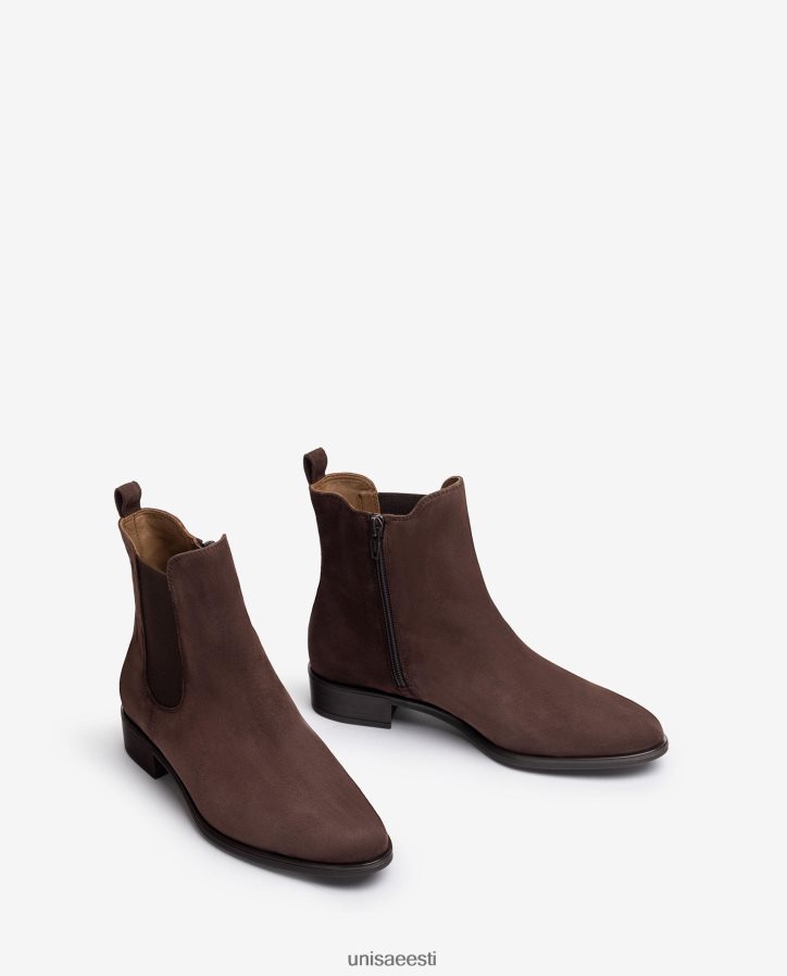 Unisa 88PPB4878 tõmblukuga chelsea saapad naised pruun