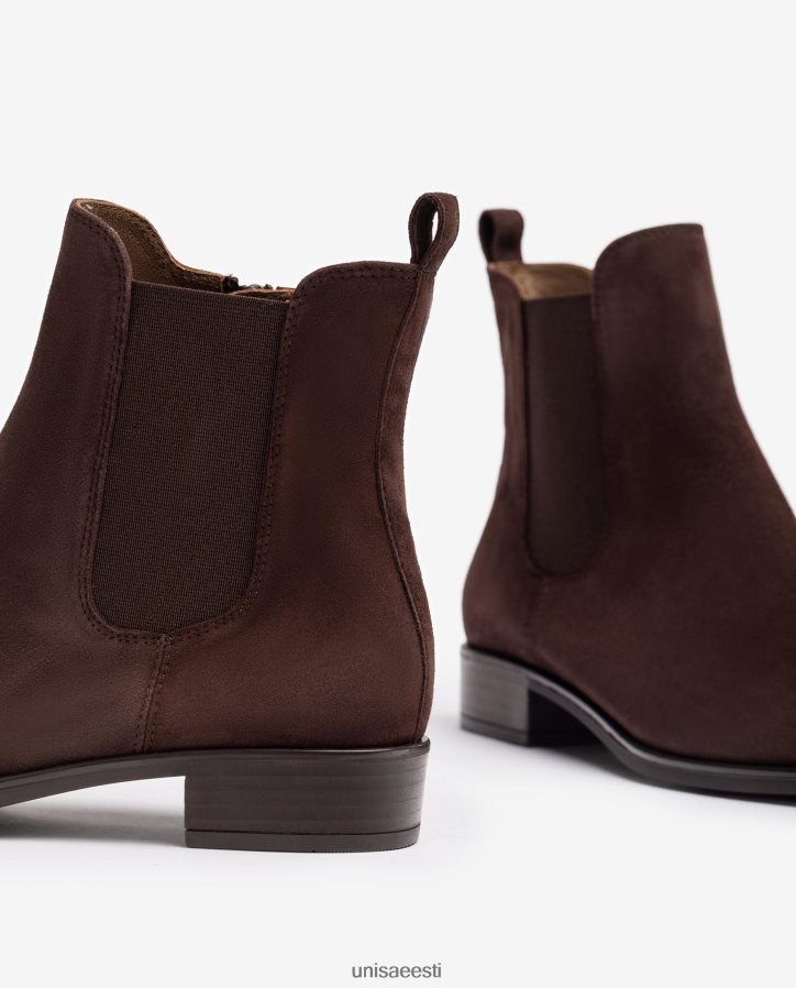 Unisa 88PPB4878 tõmblukuga chelsea saapad naised pruun