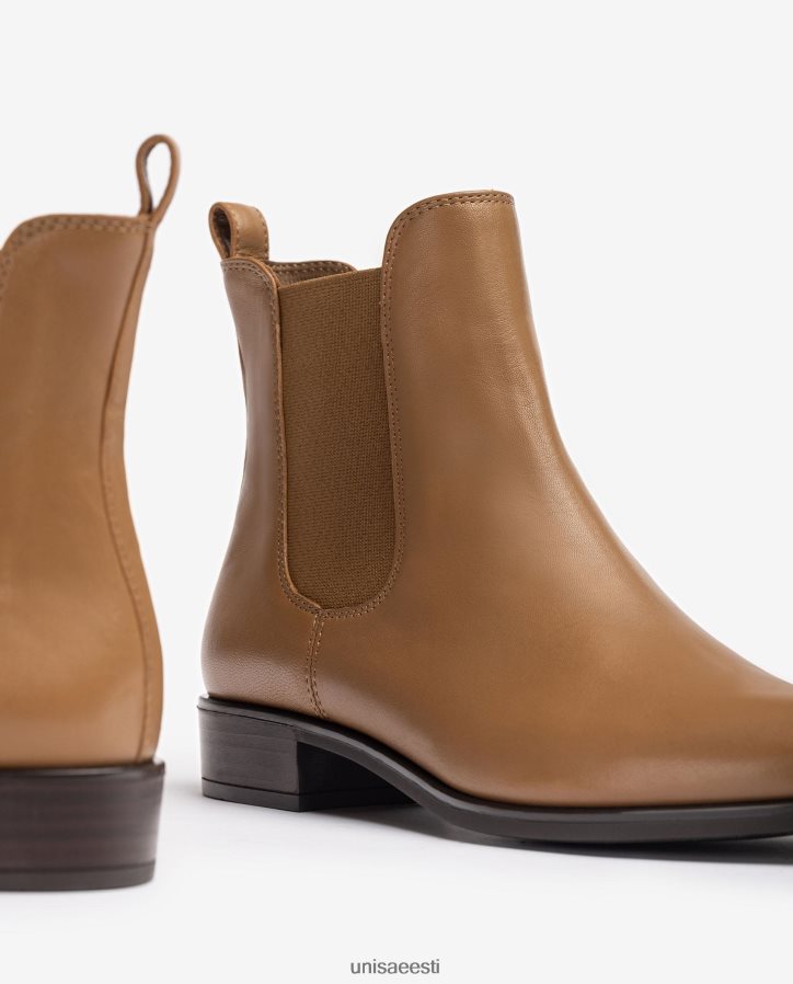 Unisa 88PPB4881 tõmblukuga chelsea saapad naised pruun