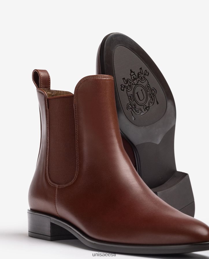 Unisa 88PPB4882 tõmblukuga chelsea saapad naised pruun