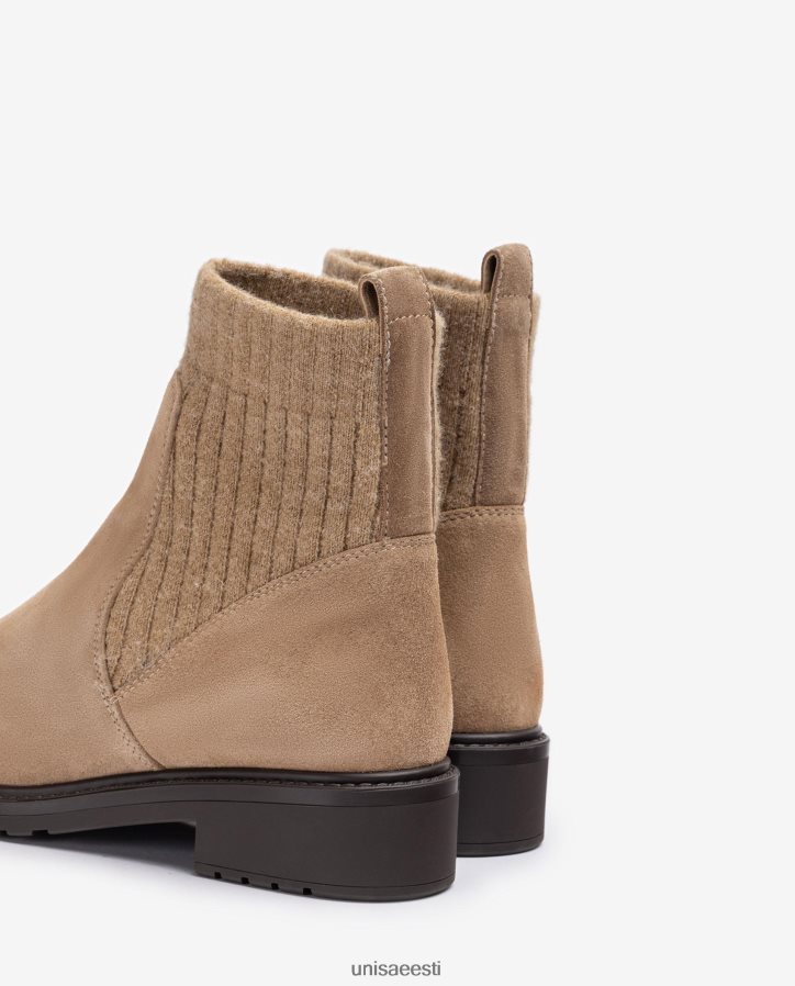 Unisa 88PPB4891 seemisnahast poolsaapad elastse neljandiku ülemise joonega lapsed beež