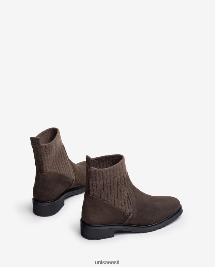 Unisa 88PPB4892 seemisnahast poolsaapad elastse neljandiku ülemise joonega lapsed pruun