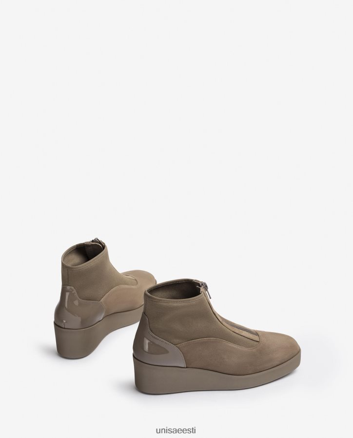 Unisa 88PPB4900 tõmblukuga ülikerge talla poolsaabas naised pruun