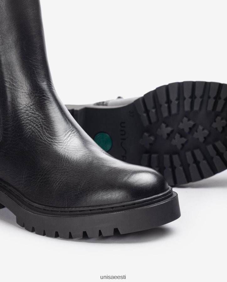 Unisa 88PPB4910 nahast poolsaapad küljekummide ja lukuga naised mood