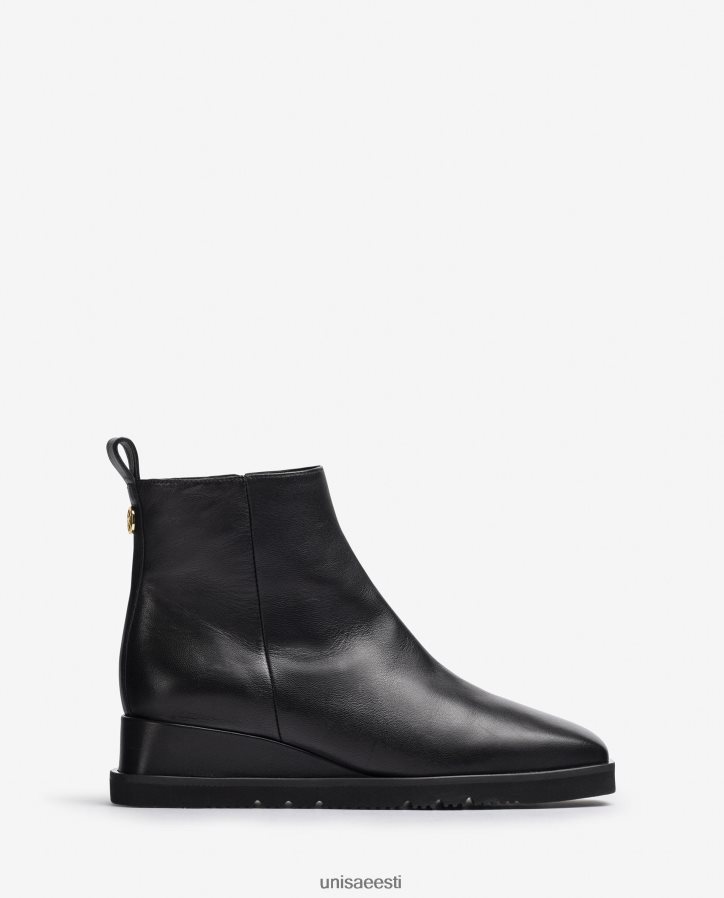 Unisa 88PPB4911 kiiluga nahast poolsaabas naised must