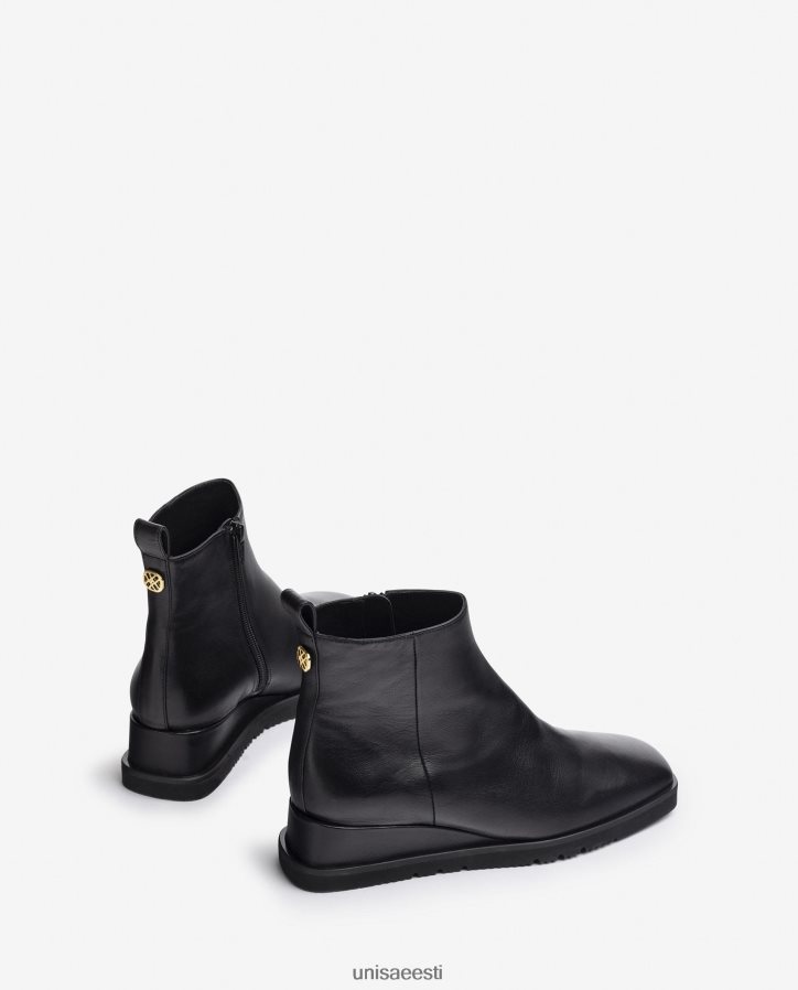 Unisa 88PPB4911 kiiluga nahast poolsaabas naised must