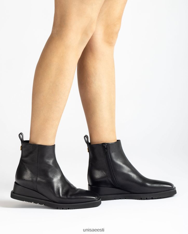 Unisa 88PPB4911 kiiluga nahast poolsaabas naised must