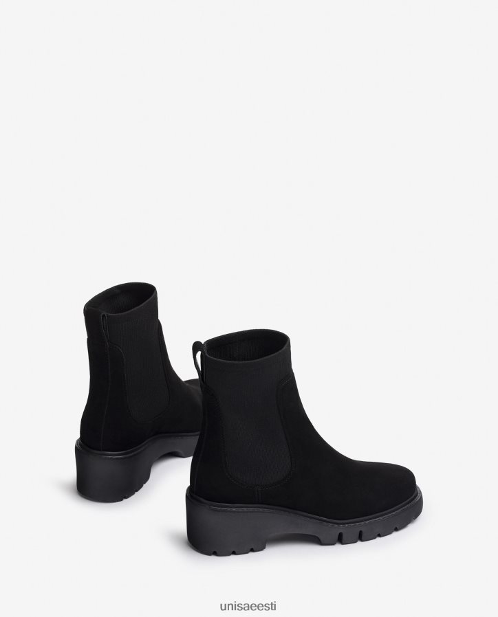 Unisa 88PPB4919 seemisnahast venivkangaga poolsaapad naised must