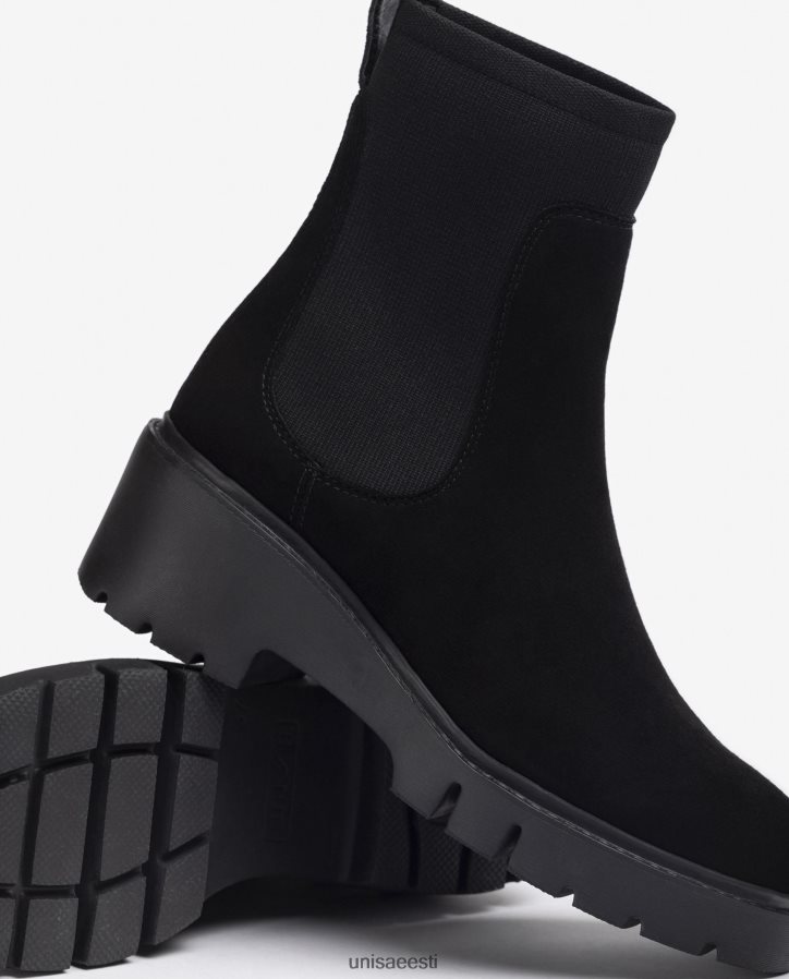 Unisa 88PPB4919 seemisnahast venivkangaga poolsaapad naised must