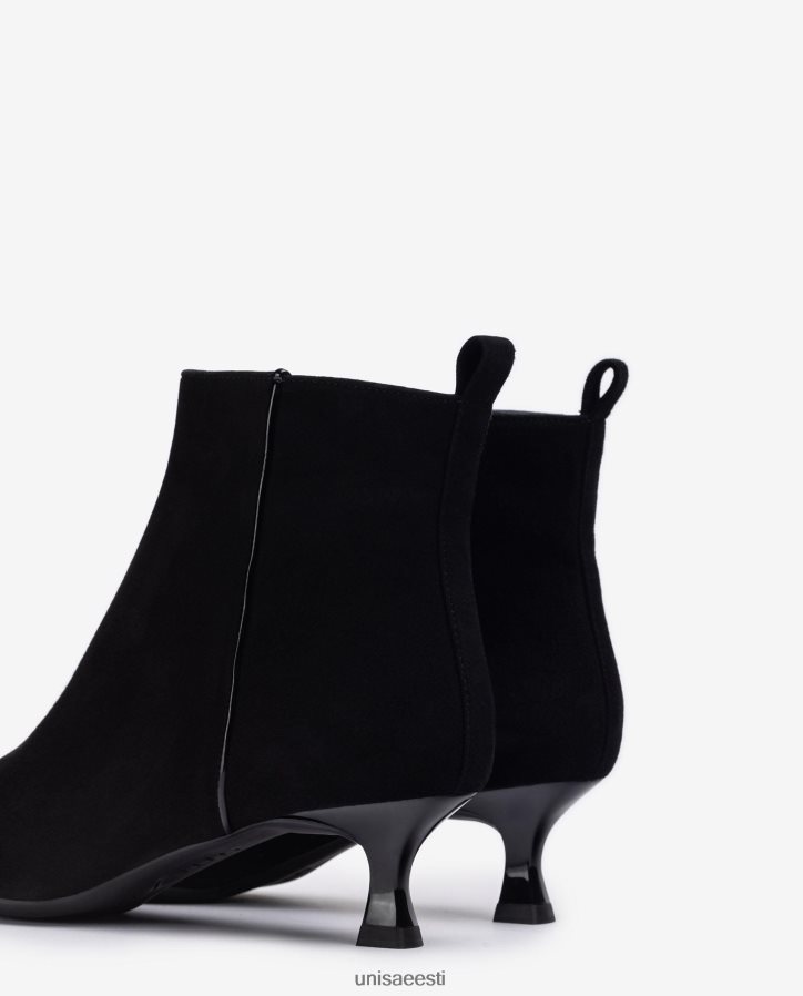 Unisa 88PPB4928 terava ninaga maalitud kontsaga poolsaabas naised must