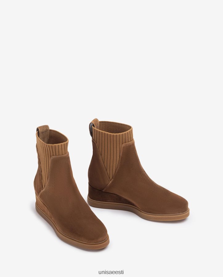 Unisa 88PPB4944 seemisnahast kiiluga poolsaapad lapsed pruun