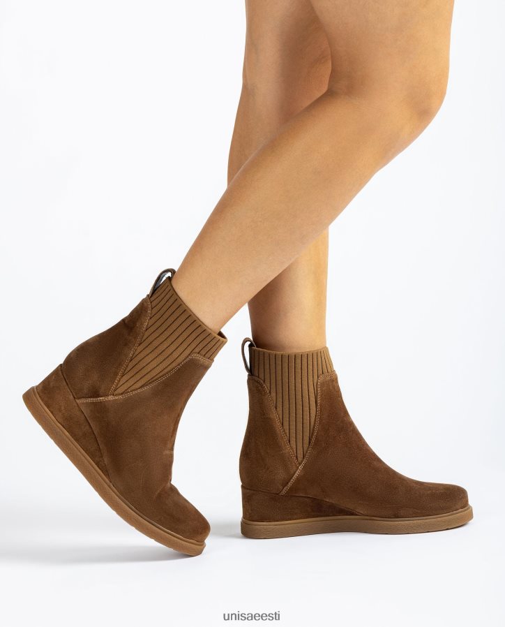 Unisa 88PPB4944 seemisnahast kiiluga poolsaapad lapsed pruun