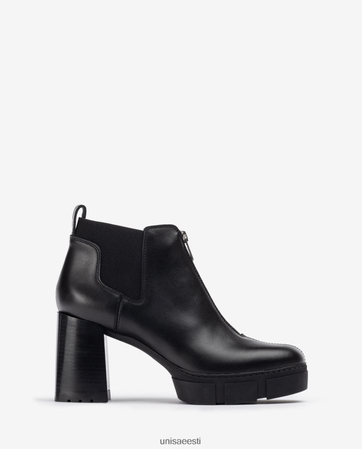 Unisa 88PPB4953 tõmbluku ja roomikuplatvormiga poolsaabas naised graatsiline