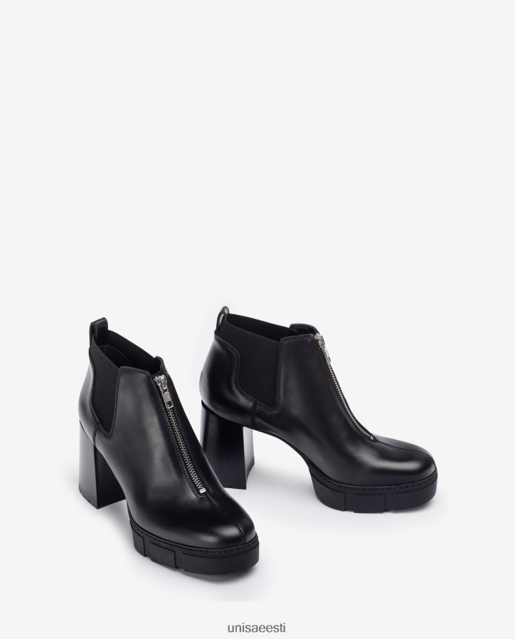 Unisa 88PPB4953 tõmbluku ja roomikuplatvormiga poolsaabas naised graatsiline