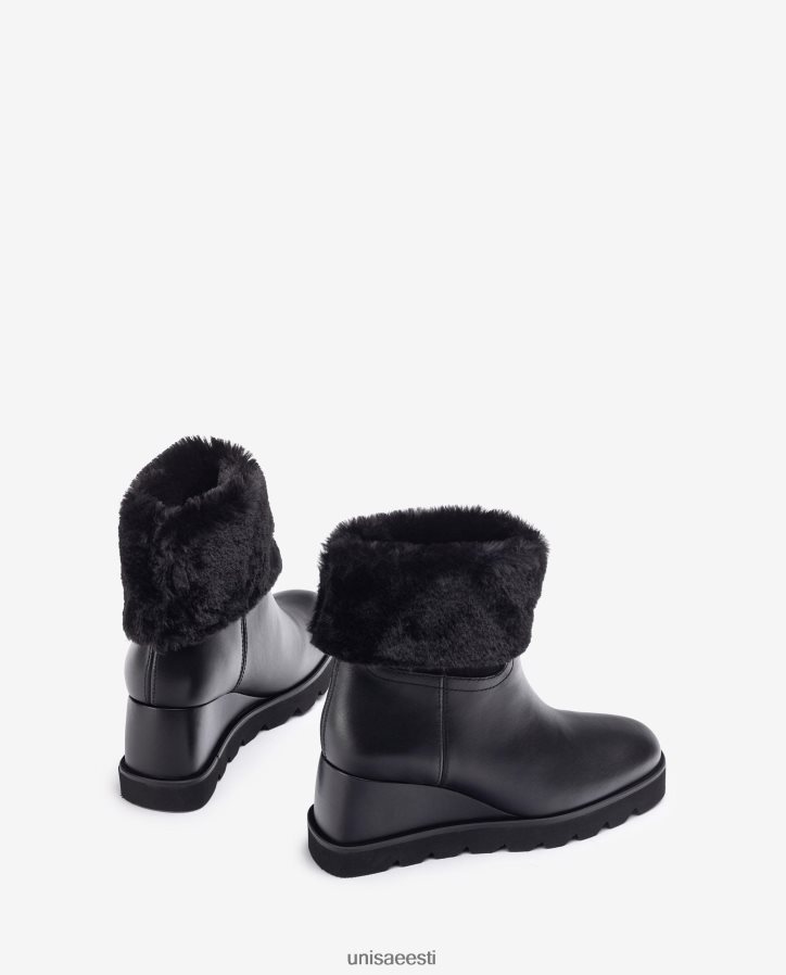 Unisa 88PPB4962 kiilu ja sooja voodriga poolsaabas naised must