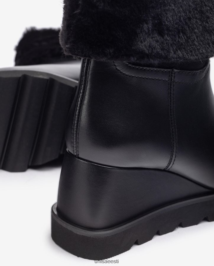 Unisa 88PPB4962 kiilu ja sooja voodriga poolsaabas naised must