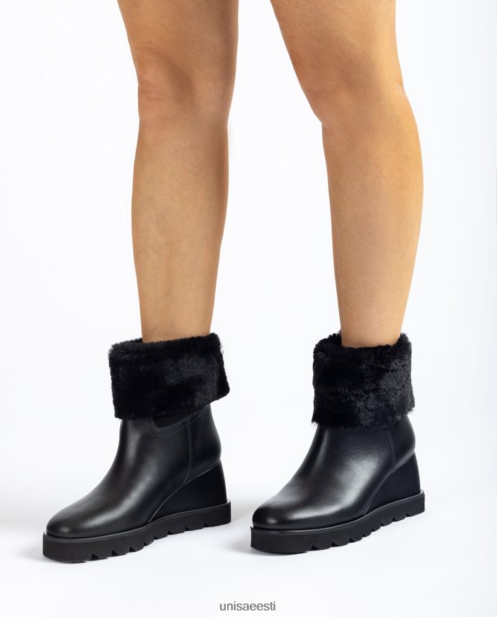 Unisa 88PPB4962 kiilu ja sooja voodriga poolsaabas naised must