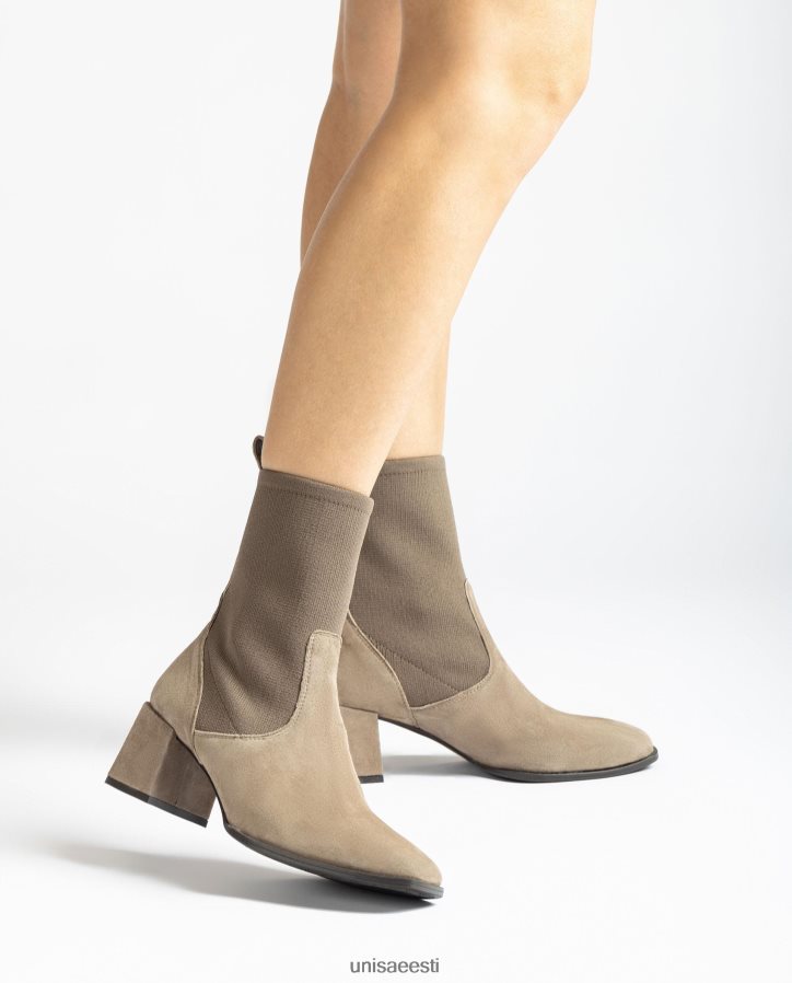 Unisa 88PPB4965 venivast kangast kandilise varbaga poolsaabas naised pruun