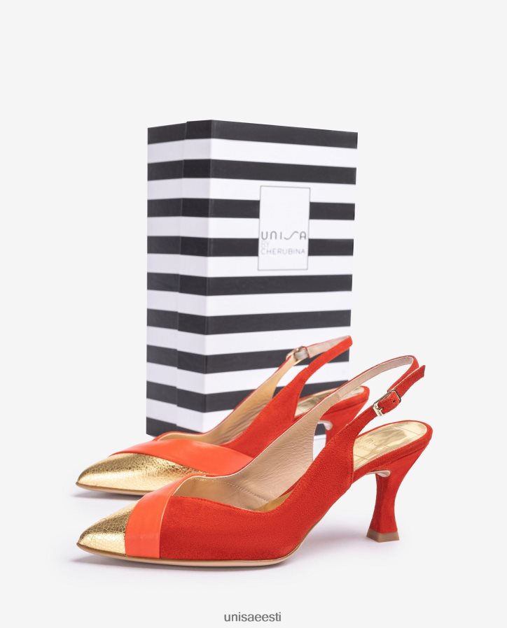 Unisa 88PPB41325 terava varbaga slingback king. naised punane