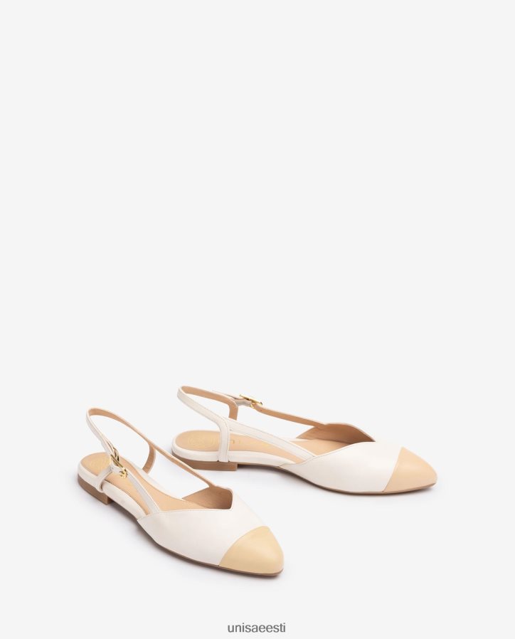 Unisa 88PPB4494 kahevärviline tasapinnaline seljajalats naised valge