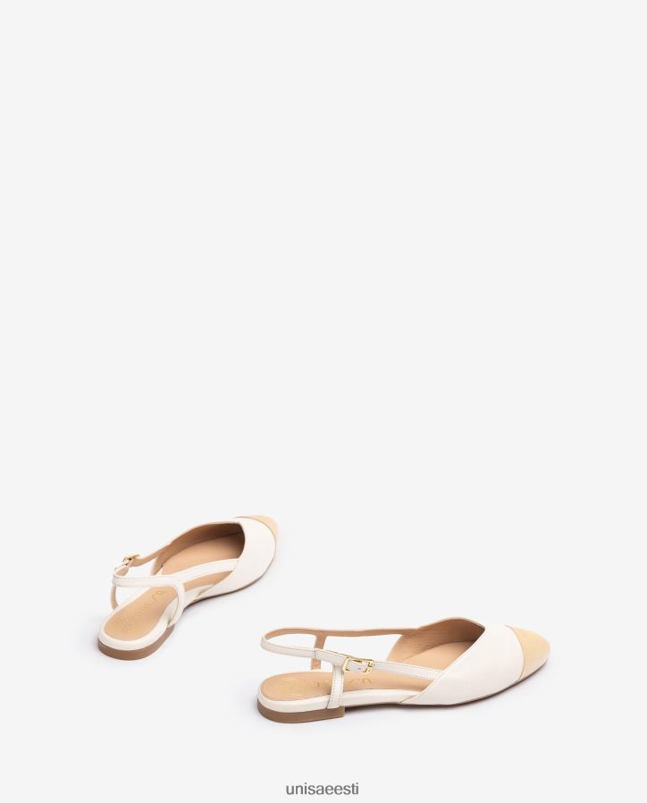 Unisa 88PPB4494 kahevärviline tasapinnaline seljajalats naised valge