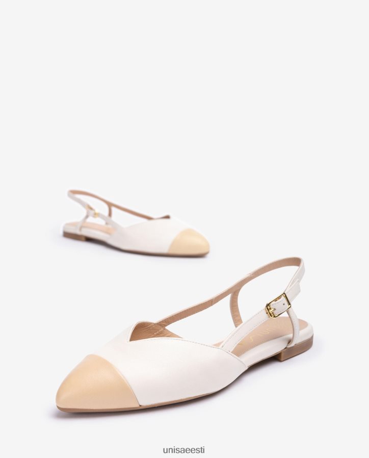 Unisa 88PPB4494 kahevärviline tasapinnaline seljajalats naised valge