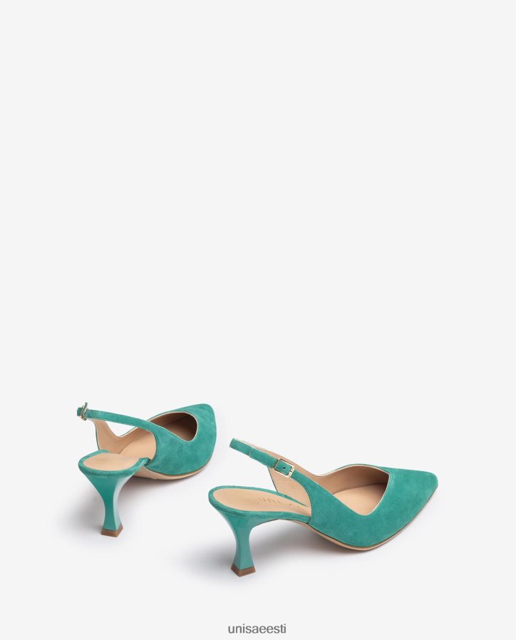 Unisa 88PPB4506 d'orsay pahkluu rihmaga sling tagajalats värvitud kontsaga naised roheline
