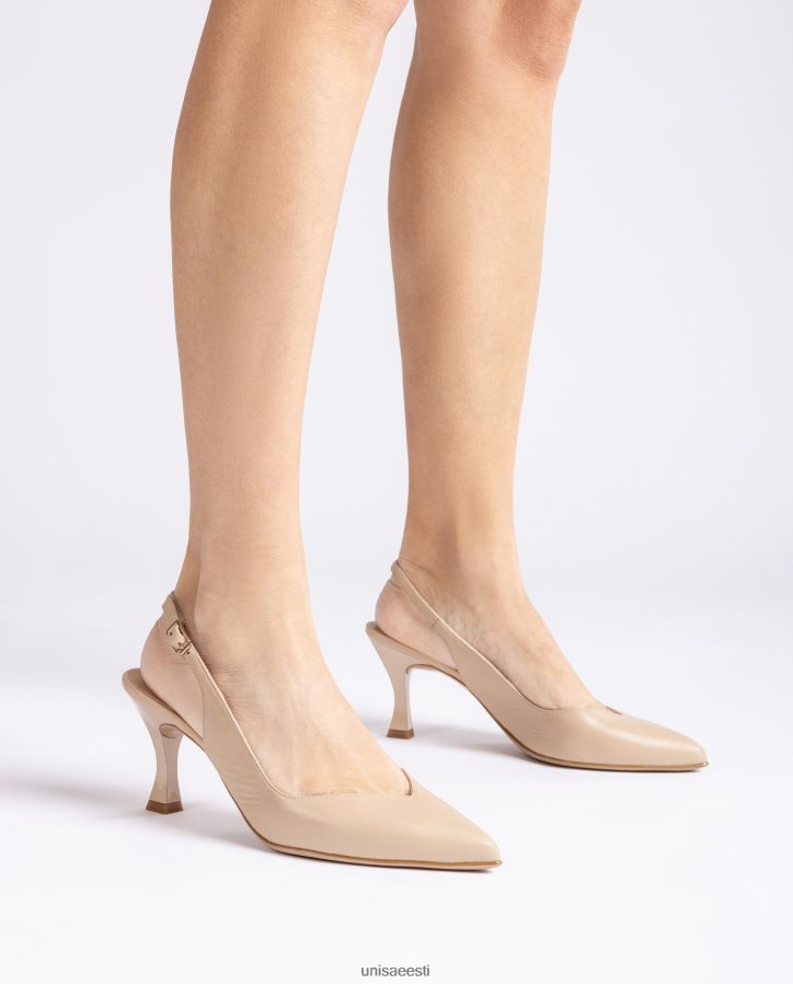 Unisa 88PPB4532 d'orsay pahkluu rihmaga sling tagajalats värvitud kontsaga naised beež