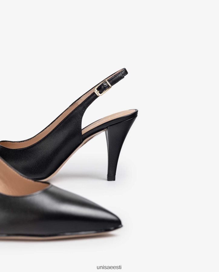 Unisa 88PPB4541 slingback nahast pumbad naised must